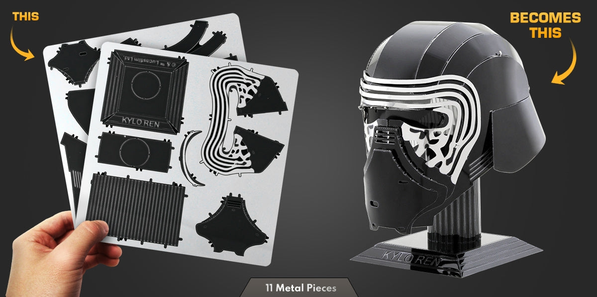 Metal Earth MMS319 Star Wars Kylo Ren Helmet 11 Piece Metal Model Kit