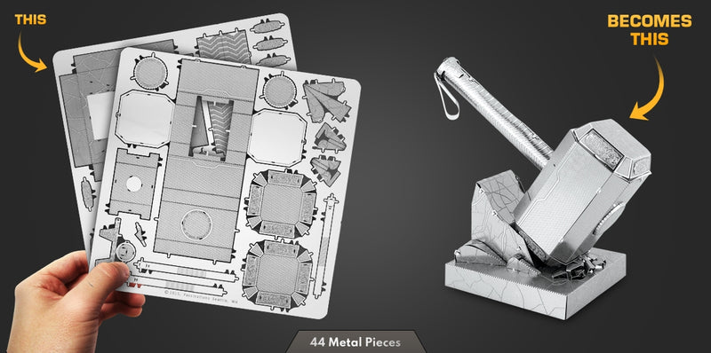 Metal Earth MMS320 Marvel Avengers Thor's Hammer Mjolnir 44 Piece Metal Model Kit