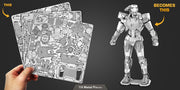 Metal Earth MMS323 Marvel Avengers War Machine 114 Piece Metal Model Kit