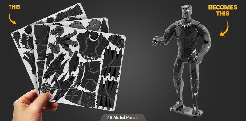 Metal Earth MMS325 Marvel Avengers Black Panther 48 Piece Metal Model Kit