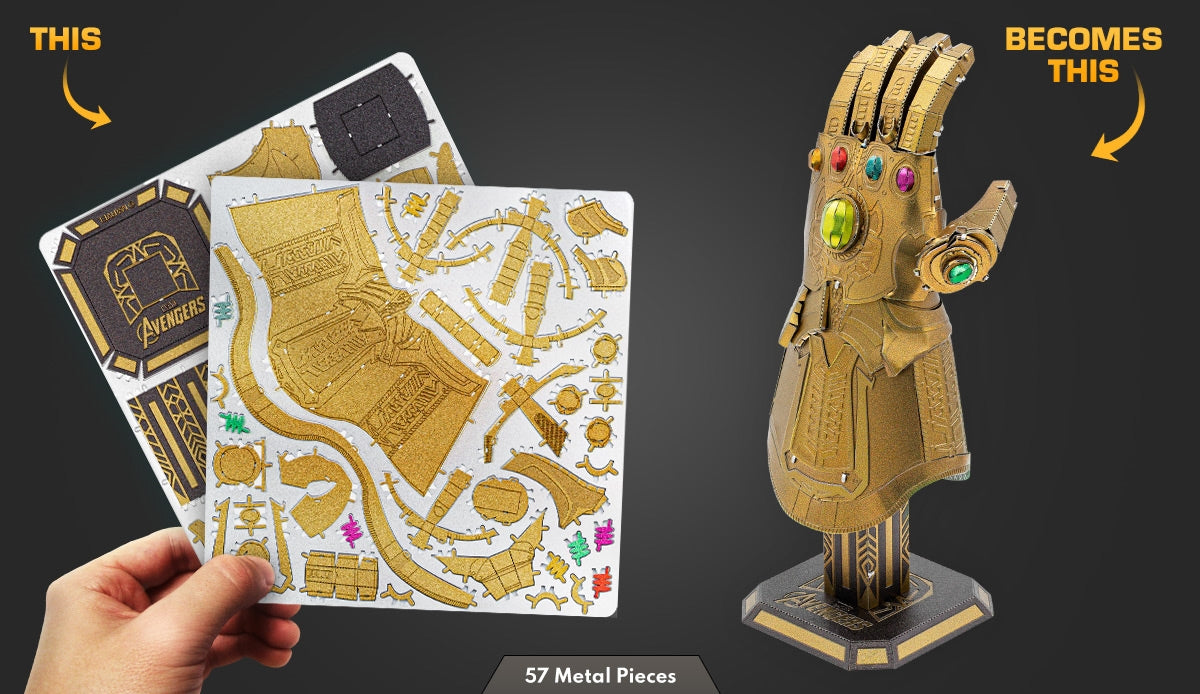 Metal Earth MMS328 Marvel Avengers Infinity Gauntlet 57  Piece Metal Model Kit