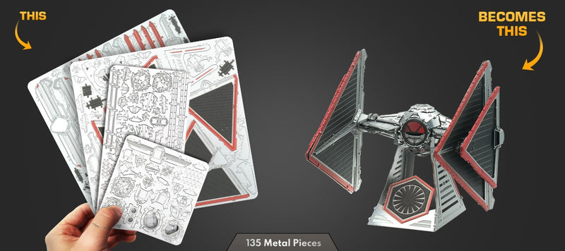 Metal Earth MMS417 Star Wars Sith TIE Fighter 135 Piece Metal Model Kit