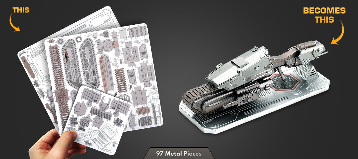 Metal Earth MMS418 Star Wars First Order Treadspeeder 97 Piece Metal Model Kit