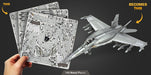 Metal Earth MMS459 F/A-18 Super Hornet Figher Jet 146 Piece Metal Model Kit