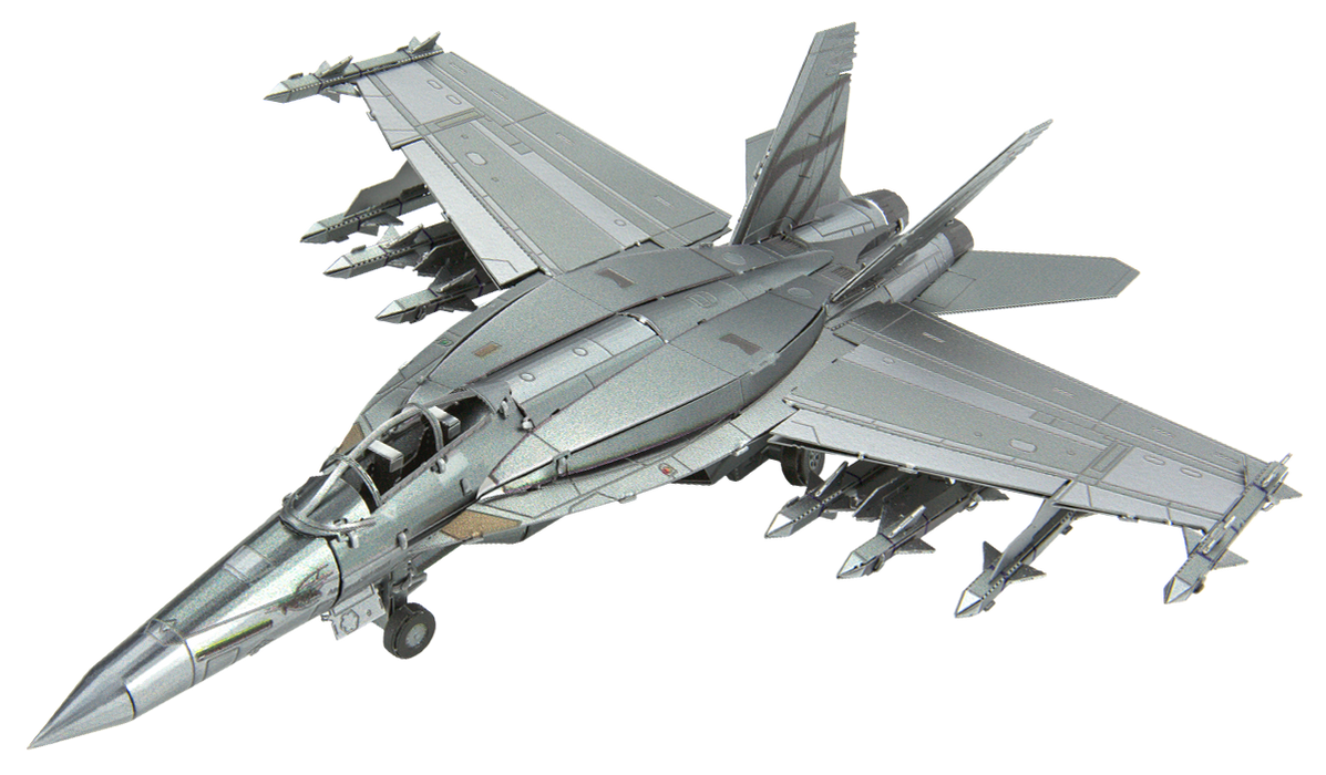 Metal Earth MMS459 F/A-18 Super Hornet Figher Jet 146 Piece Metal Model Kit
