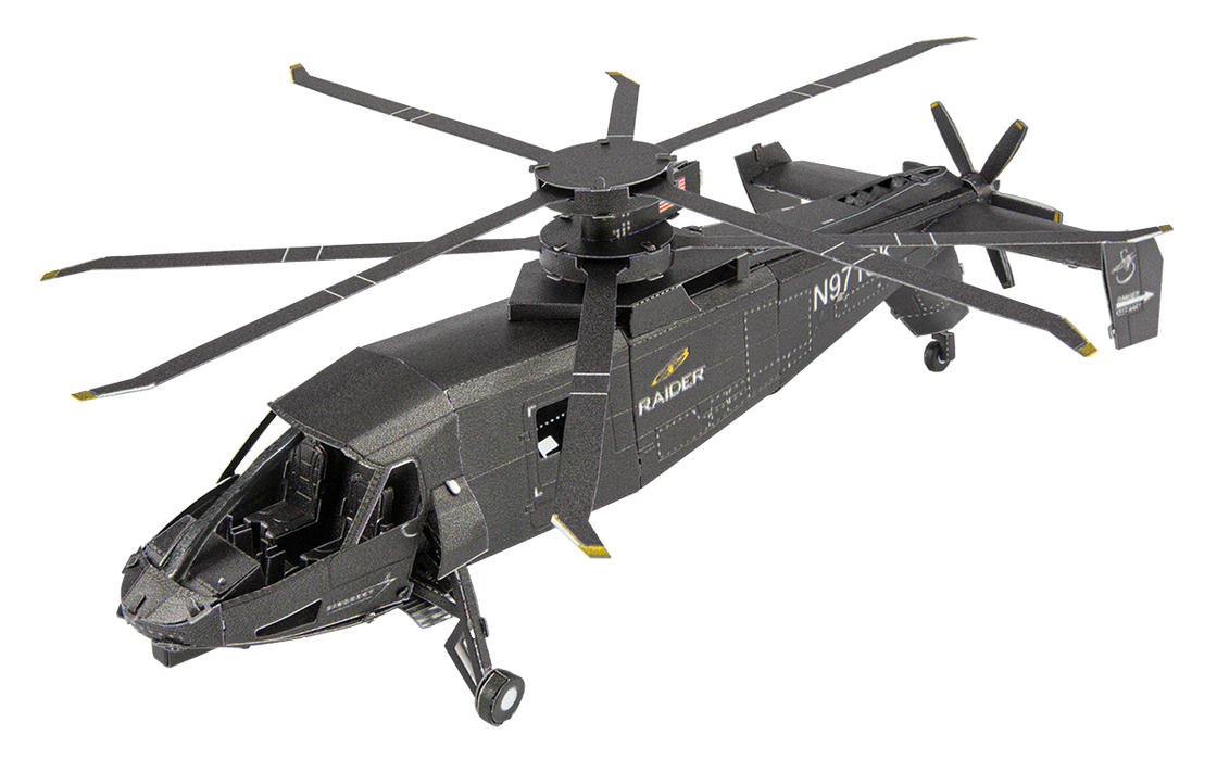 Metal Earth MMS460 S-97 Raider Helicopter 58 Piece Metal Model Kit