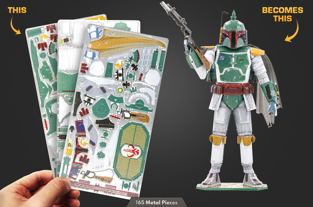 Metal Earth Premium Series ICX135 Star Wars Boba Fett 165 Piece Metal Model Kit
