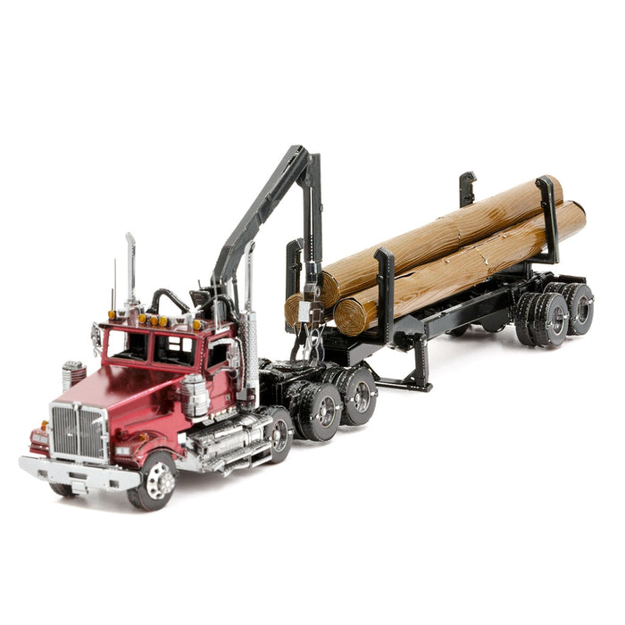 Metal Earth Premium Series ICX136 Western Star 4900 Log Truck and Trailer Metal Model Kit