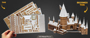 Metal Earth Premium Series ICX138 Harry Potter Hogwarts in Snow 305 Piece Metal Model Kit