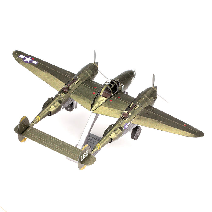 Metal Earth Premium Series ICX143 P-38 Lightning 73 Piece Metal Model Kit