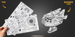 Metal Earth Premium Series ICX200B Star Wars Millennium Falcon 94 Piece Metal Model Kit