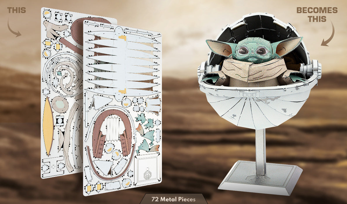 Metal Earth Premium Series ICX210 Star Wars The Child "Baby Yoda" 72 Piece Metal Model Kit