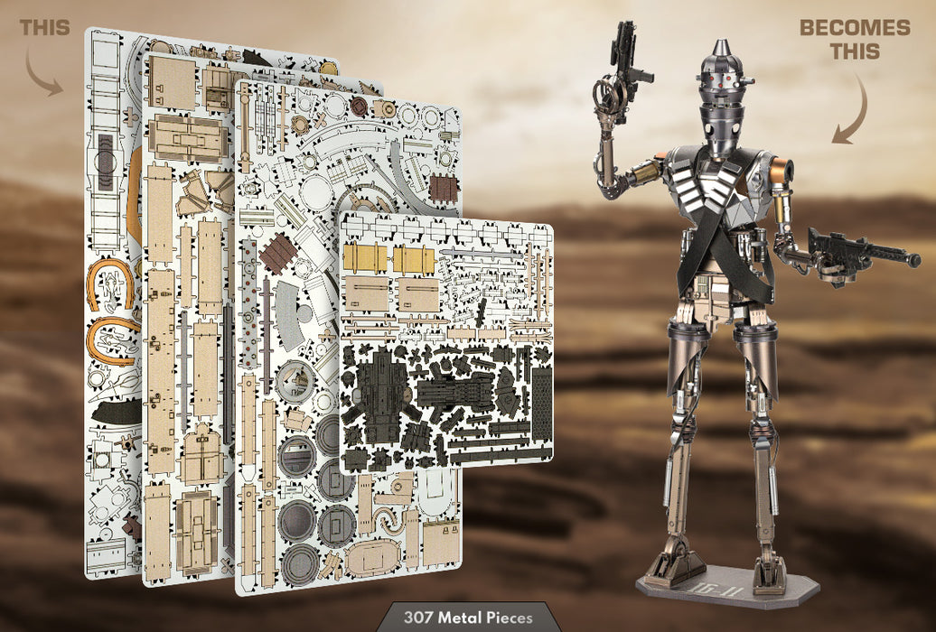 Metal Earth Premium Series ICX213 Star Wars The Mandalorian IG-11 307 Piece Metal Model Kit
