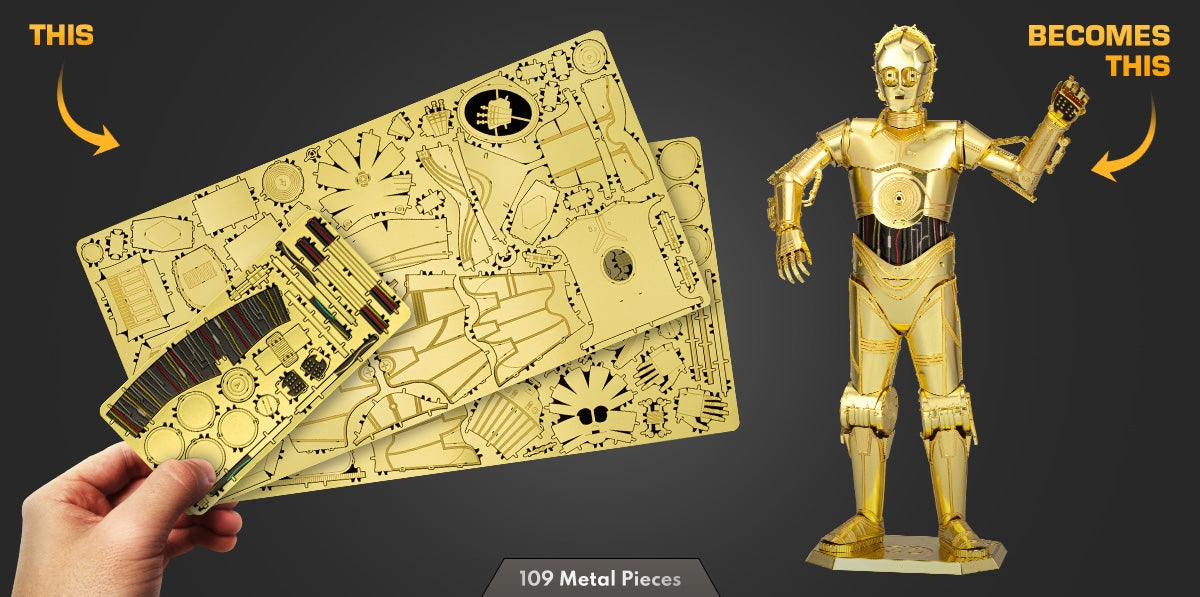 Metal Earth Premium Series ICX229 Star Wars C-3PO 109 Piece Metal Model Kit