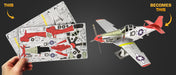 Metal Earth Premium Seriesdel Kit ICX142 Tuskegee Airmen P-51 Mustang 58 Piece Metal Model Kit