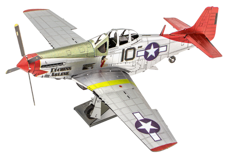 Metal Earth Premium Seriesdel Kit ICX142 Tuskegee Airmen P-51 Mustang 58 Piece Metal Model Kit