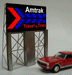 Micro Structures 8281 Amtrak Travel by Train Animated Billboard