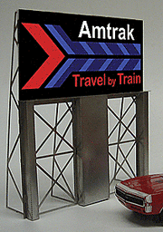 Micro Structures 8281 Amtrak Travel by Train Animated Billboard