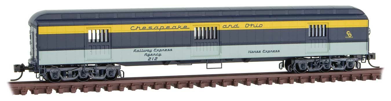Micro-trains 144 00 410 N Scale ACF 70' Heavyweight Horse & Express Baggage C&O
