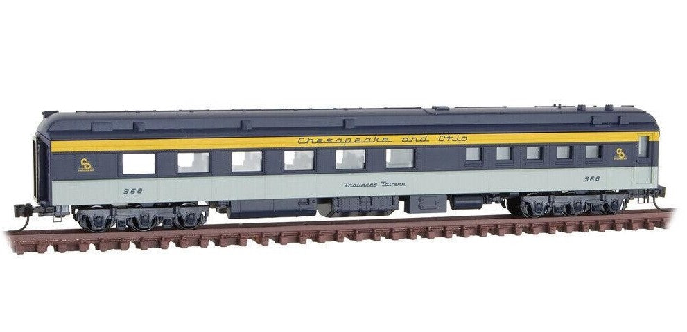 Micro-trains 146 00 410 N Scale 80' Heavyweight Diner C&O Fraunce's Tavern