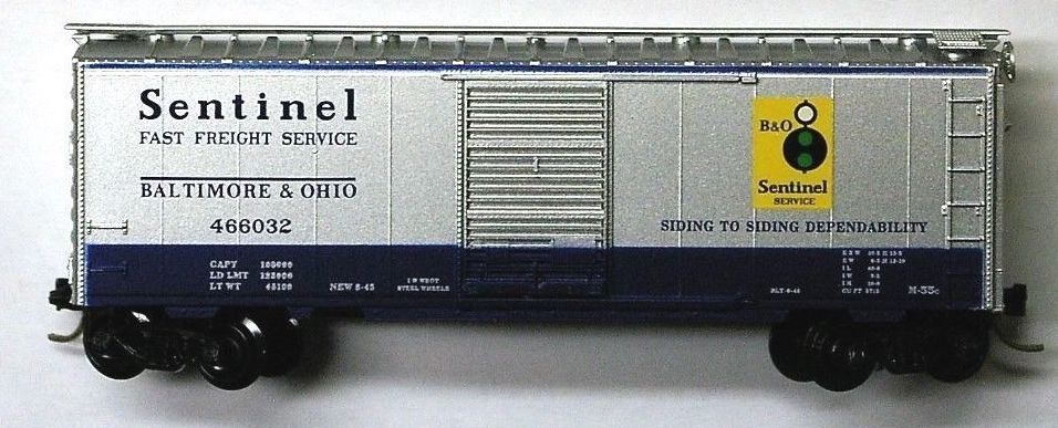 Micro-Trains 20256 N Scale 40' Boxcar Baltimore & Ohio Sentinel B&O 466032 - NOS