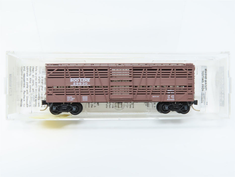 Micro-Trains 35140 N Scale 40' Wood Stock Car SOO Line 29630 - NOS