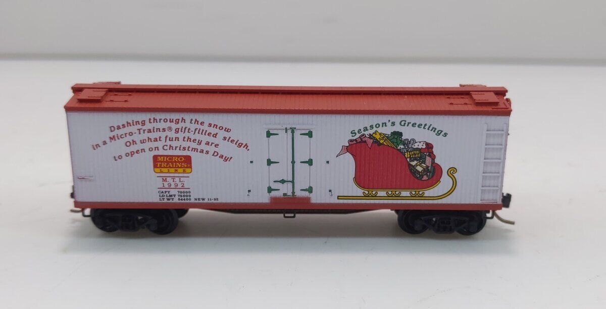 Micro-trains 47150 N Scale 40' Wood Reefer Holiday Car MTL 1992 - NOS