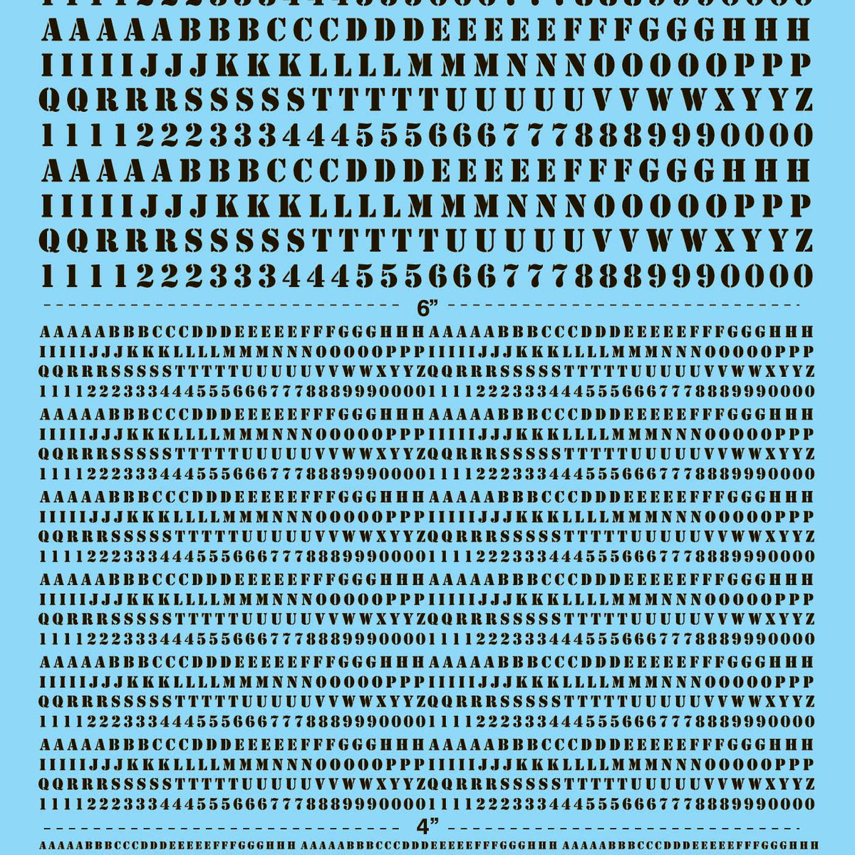 Microscale Decals 90112 Black Letters and Numbers Roman Freight Stenci — White Rose Hobbies