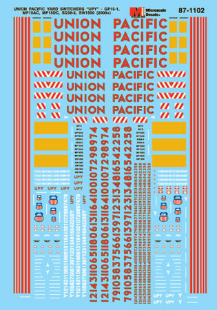 Microscale Decals 87-1102 HO Scale Pullman Heavyweight Sleeper Cars Assigned to Santa Fe