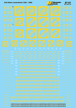 Erie Steam Locomotive - Yellow Lettering