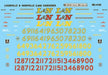 Microscale Decals MC-4105 HO Scale Louisville & Nashville Cabooses (1963-1980)