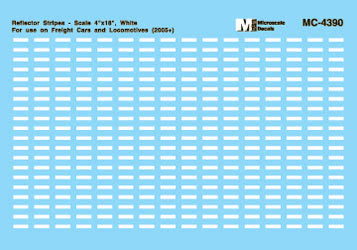 Microscale MC-4390 Data Reflector Stripes White