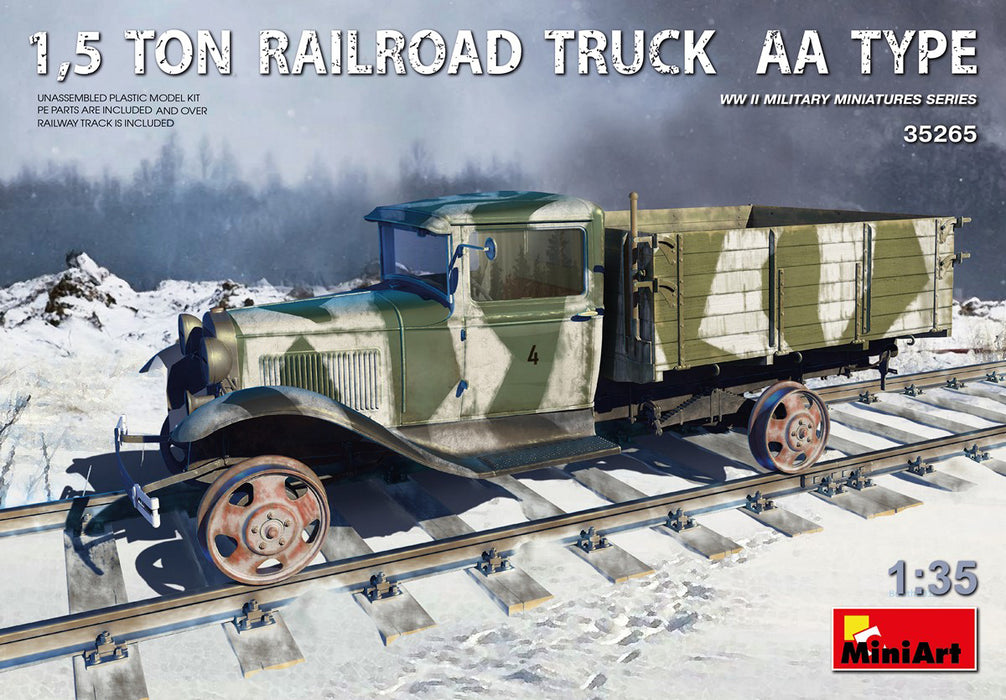 Miniart Models 35265 1/35 German 1.5 Ton AA Type Stake Bed Railroad Truck