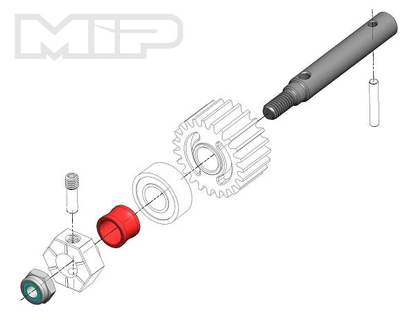 MIP 18260 Wide Track Kit with 4mm Offset for TRX-4 Bronco Defender
