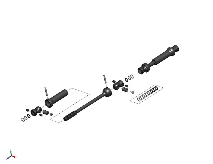 MIP 18325 Center Drive Kit for 12.3" Wheelbase Crawler SCX10ii