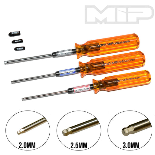 MIP 9506 Metric Hex Driver Ball Wrench Set (2.0, 2.5, 3.0)
