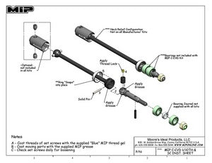 MIP 8106 C-CVD Kit for Traxxas 2WD Slash, and Nitro Rustler Stampede