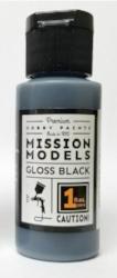 Mission Models MIOMMGBB-001 Gloss Black Base for Chrome Acrylic Paint 1oz