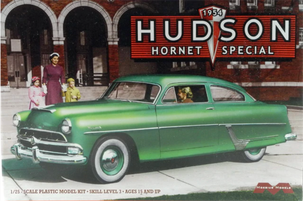 Moebius Models 1214 1/25 1954 Hudson Hornet Special Car Skill Level 3 Model Kit