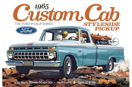 Moebius Models 1234 1/25 1965 Ford Custom Cab Styleside Pick-up Truck Skill Level 3 Model Kit