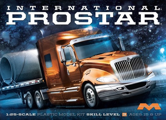 Moebius Models 1301 1/25 International ProStar Truck Tractor Cab Skill Level 3 Model Kit