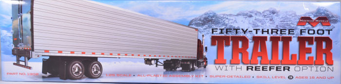 Moebius Models 1302 1/25 53' Trailer with Reefer Options Skill Level 3 Model Kit