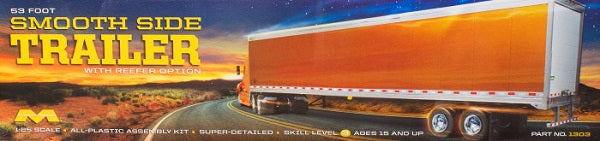 Moebius Models 1303 1/25 53' Smoothside Trailer Skill Level 3 Model Kit