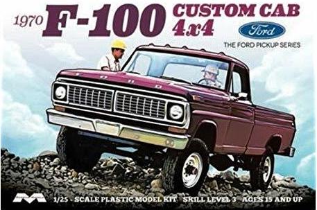 Moebius Models 1230 1/25 1970 Ford F-100 Custom Cab Pickup Truck Skill Level 3 Model Kit