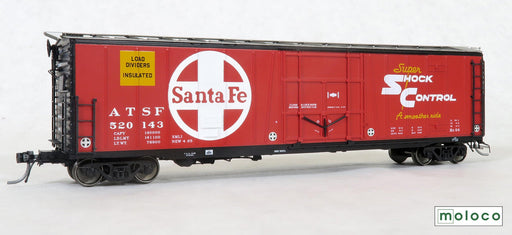 Moloco Trains 21001 HO Scale Topeka Built Bx-94 50' XMLI 10'0" Offset Door Boxcar Santa Fe ATSF