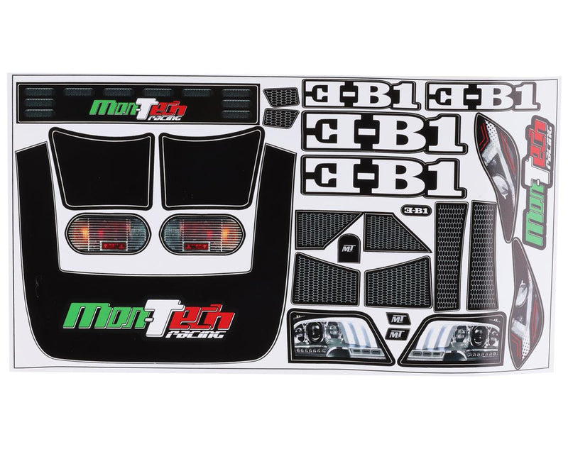 Mon-Tech MB-007-005-new E-B1 190mm Clear Body for 1/10 GT Cars