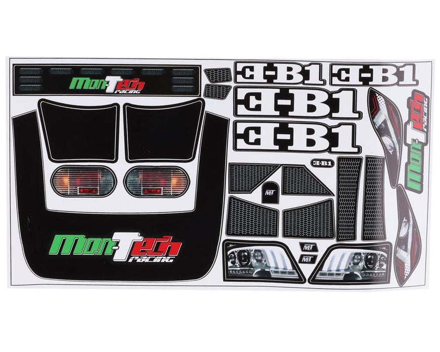 Mon-Tech MB-007-005-new E-B1 190mm Clear Body for 1/10 GT Cars