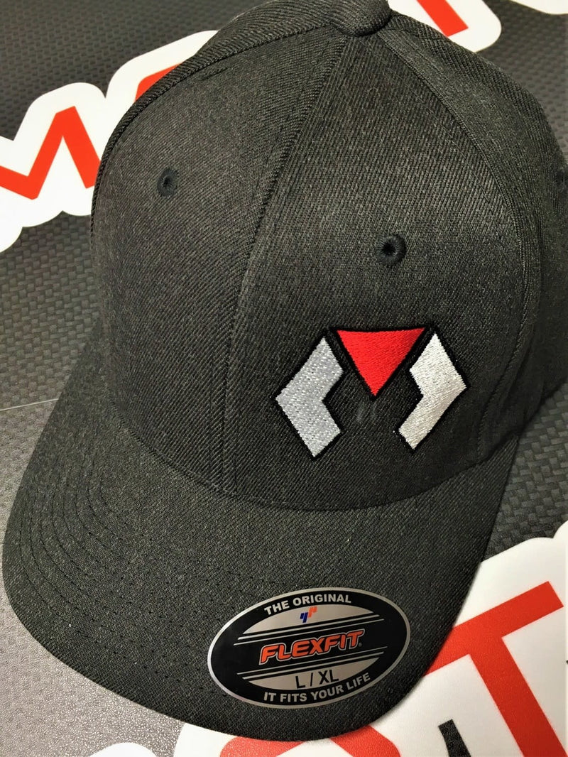 MOTIV 5061 Flexfit Charcoal  Logo Hat - S/M