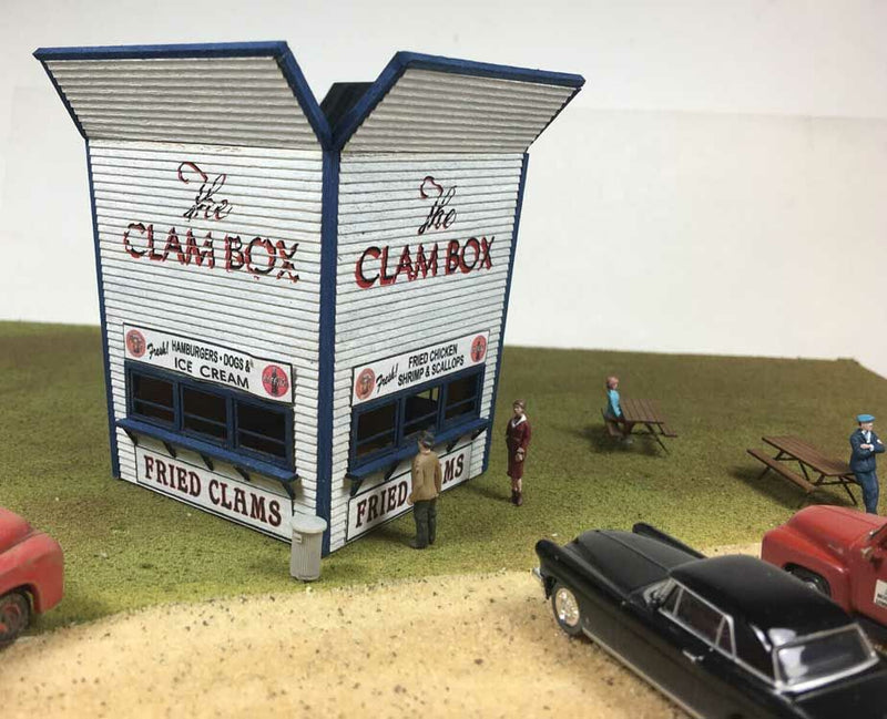 Motrak Models 13012 N Scale The Clam Box Restaurant Laser Cut Wood Kit