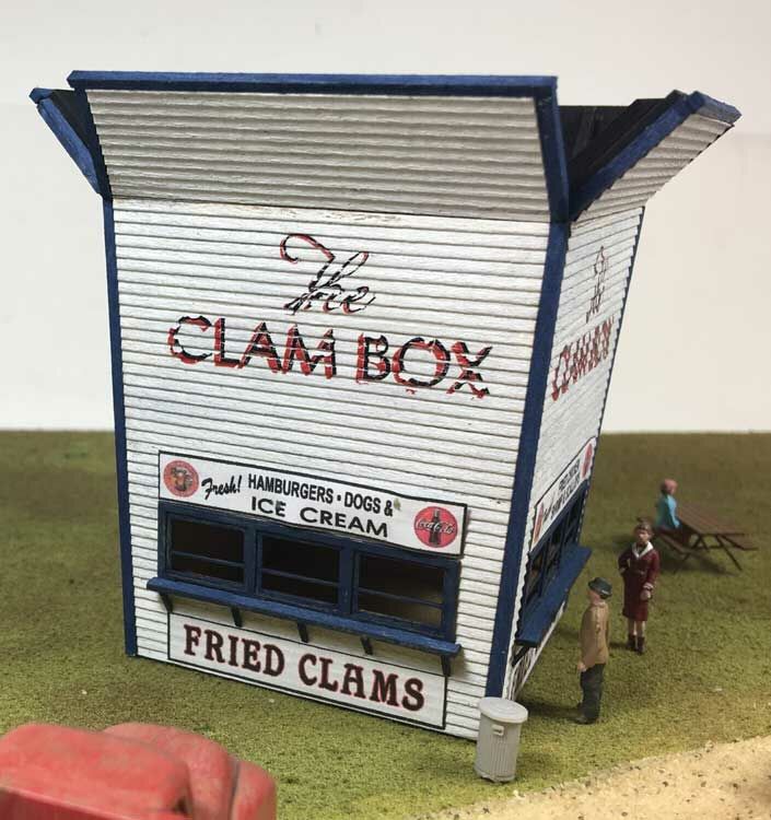 Motrak Models 13012 N Scale The Clam Box Restaurant Laser Cut Wood Kit